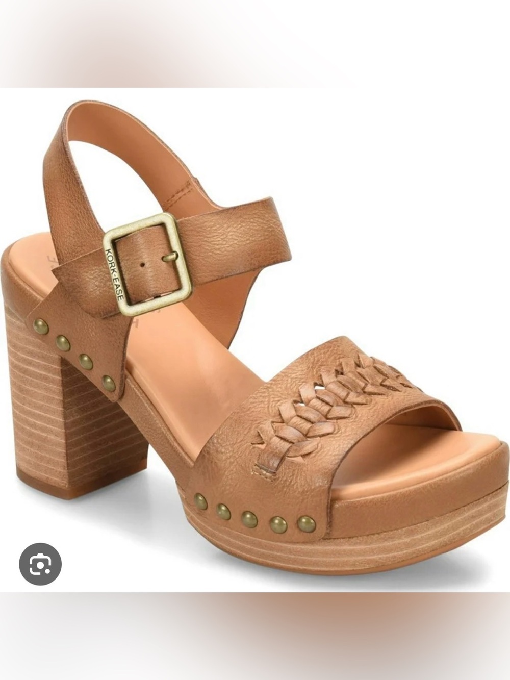 Kork-Ease Pasilla Brown Leather
Heeled Sandals